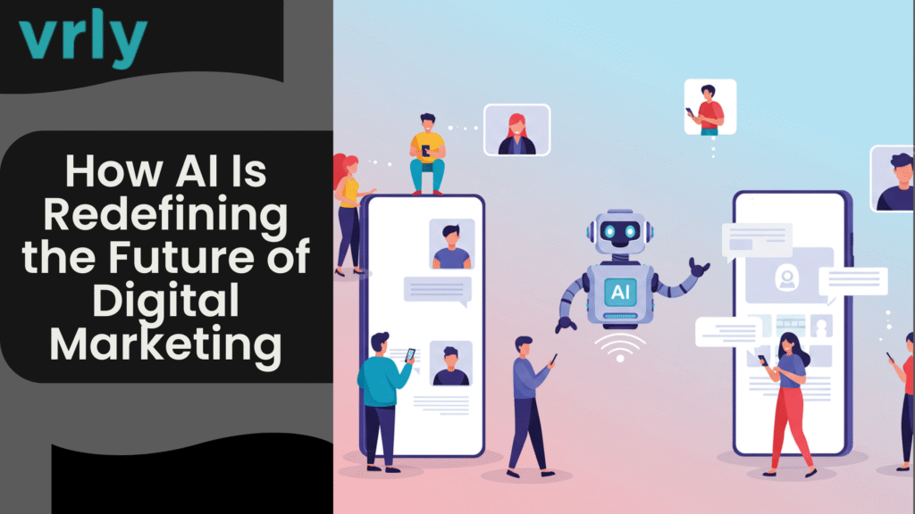 A graphical representation of AI in the digital marketing platform, highlighting the blog title.